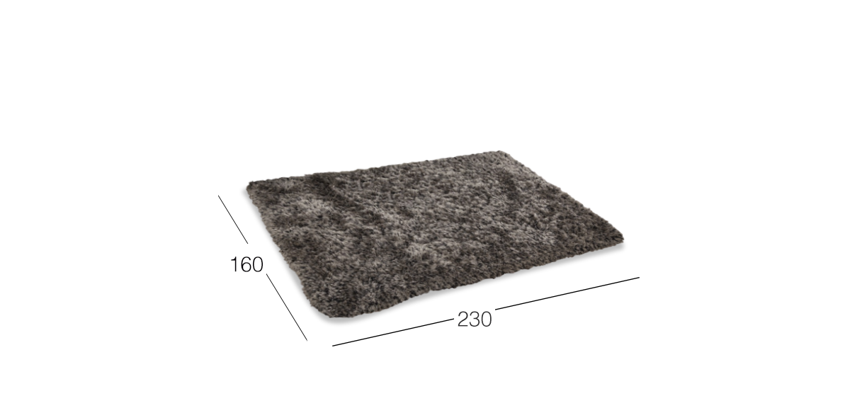 Tapete Decorativo 230x160 Cm Shaggy Gris Oxford