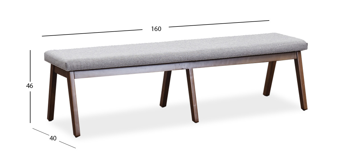 Banca 160 Cm Estocolmo Plata