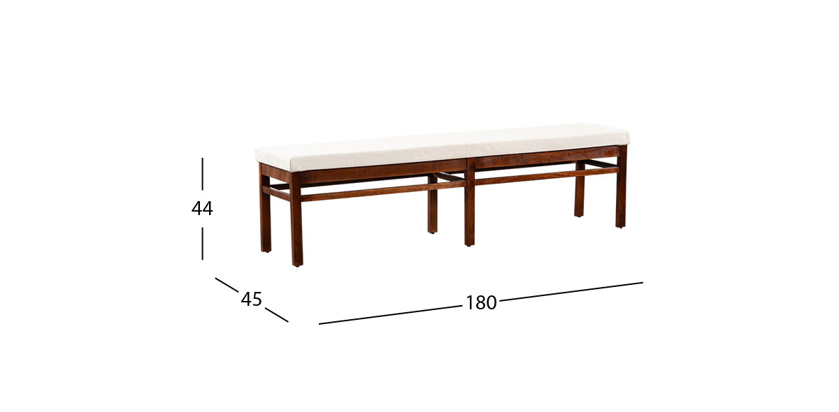 Banca 180 Cm Praga Mix Beige 