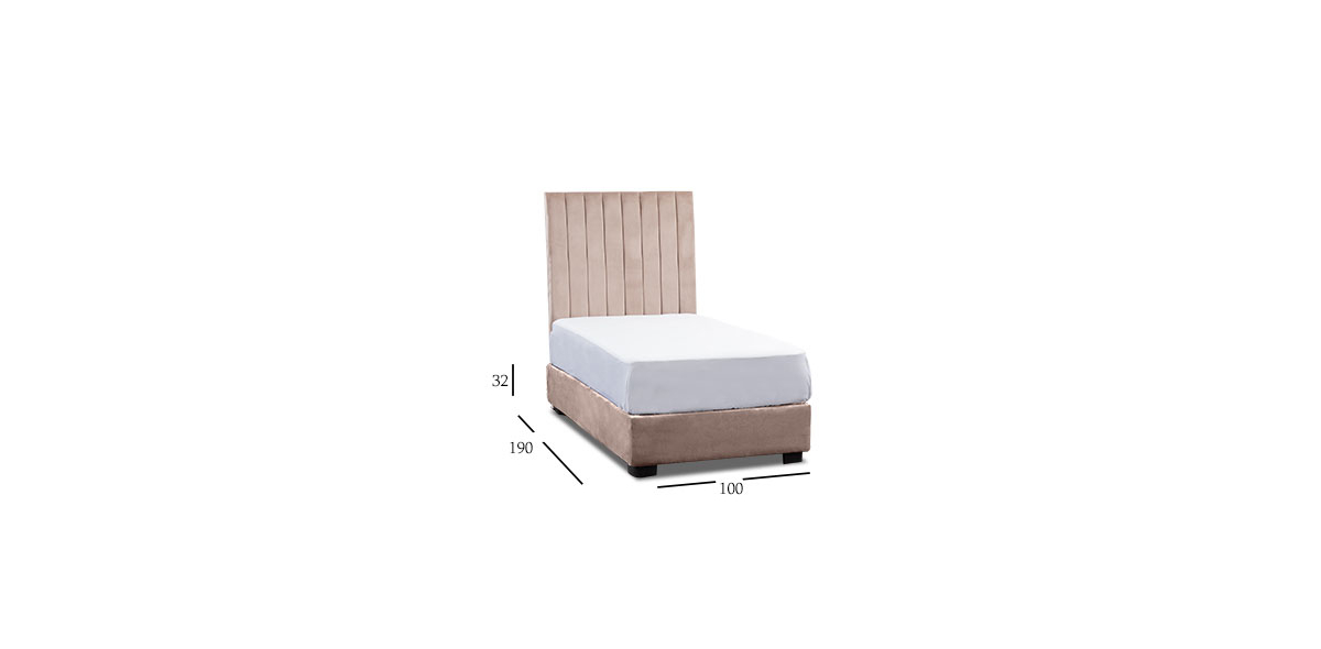 Base De Cama Individual Megan Rosa