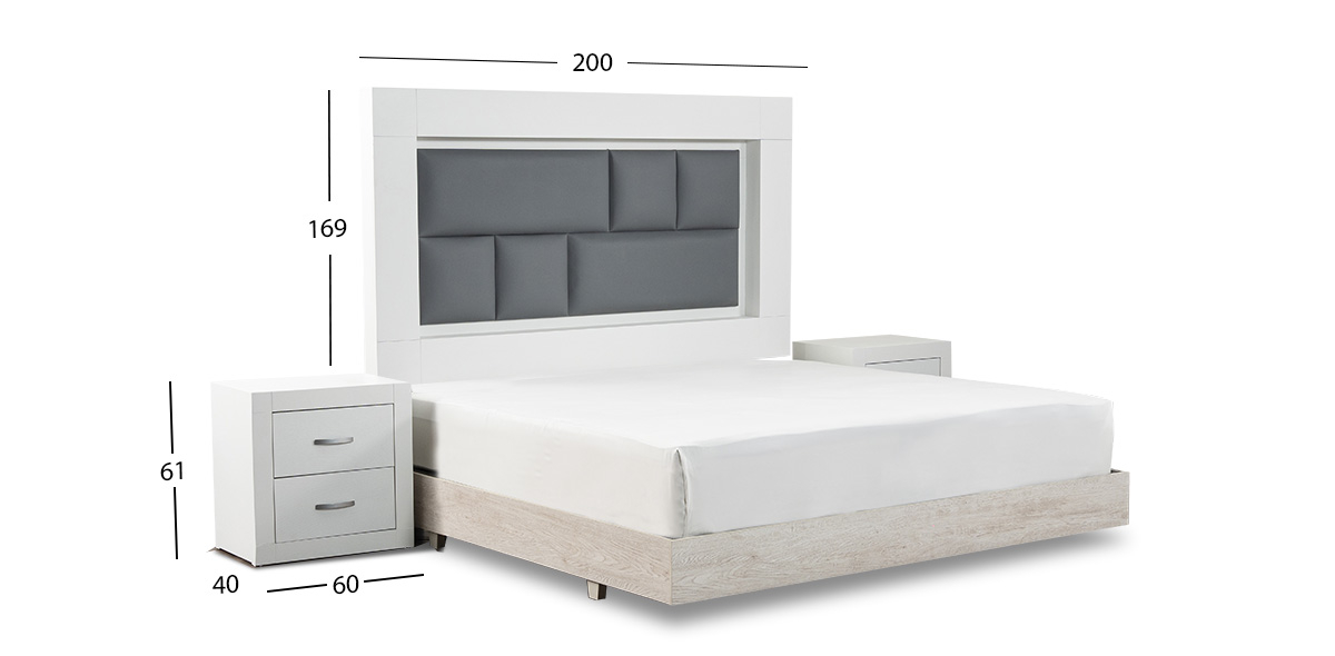 Recámara King Size Bali Vintage Blanco 3 Piezas