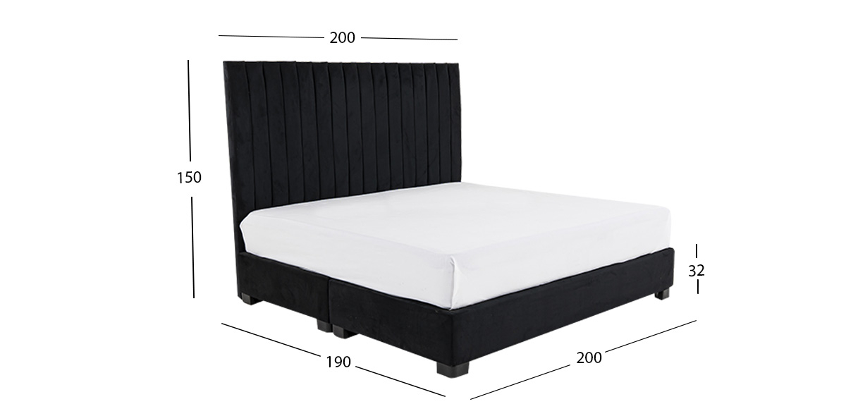Cama King Size Megan Negro