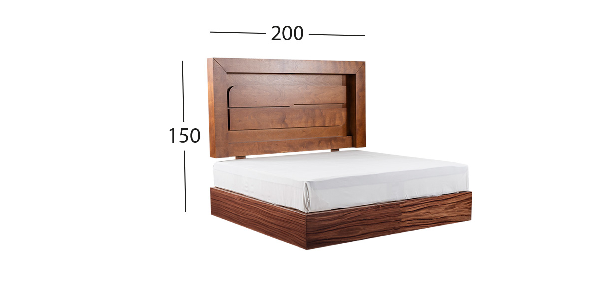 Cabecera Con Luz King Size Cindy Café Nogal