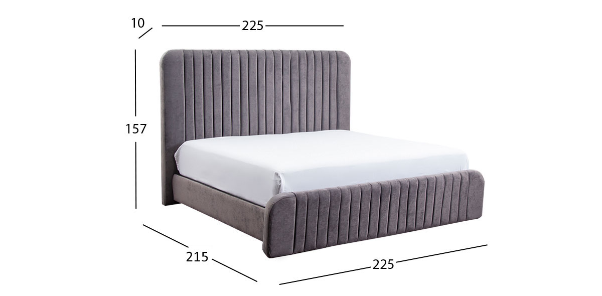 Cama King Size Iris Gris