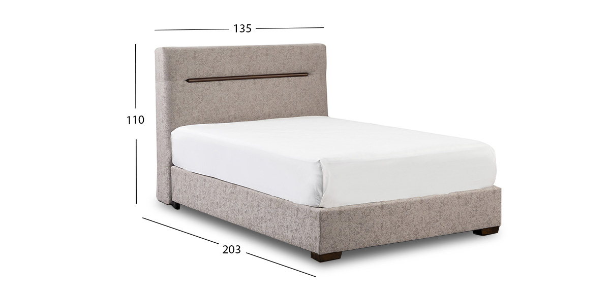 Cama Matrimonial Bianca Beige