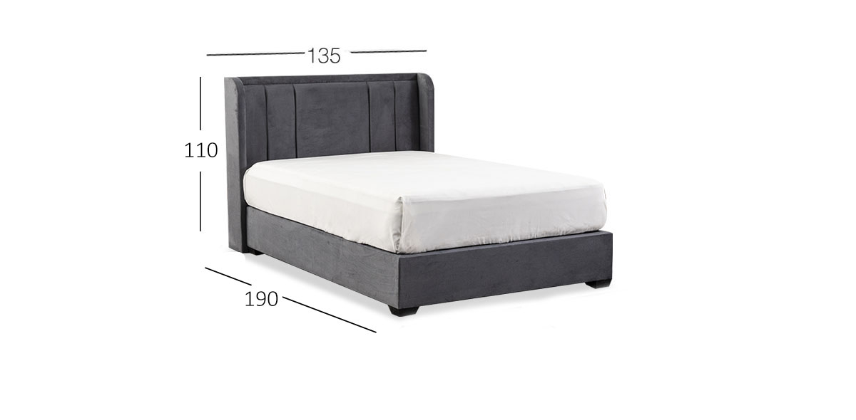 Cama Matrimonial Leonor Gris