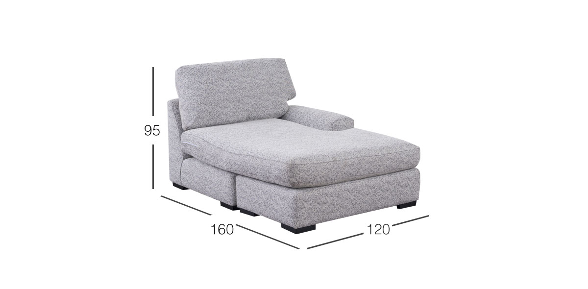 Sillón Largo Creta Plus Moka