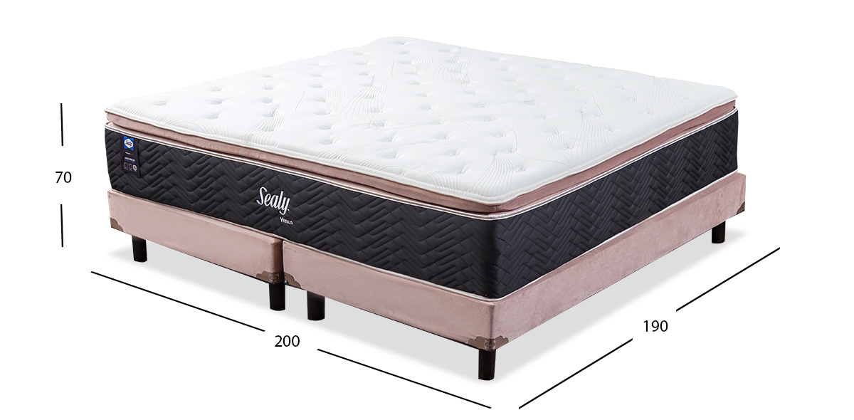 Colchón Y Box Sealy King Size Venus