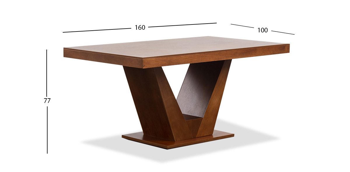 Mesa Comedor 160 x100 Cm Volta Nogal