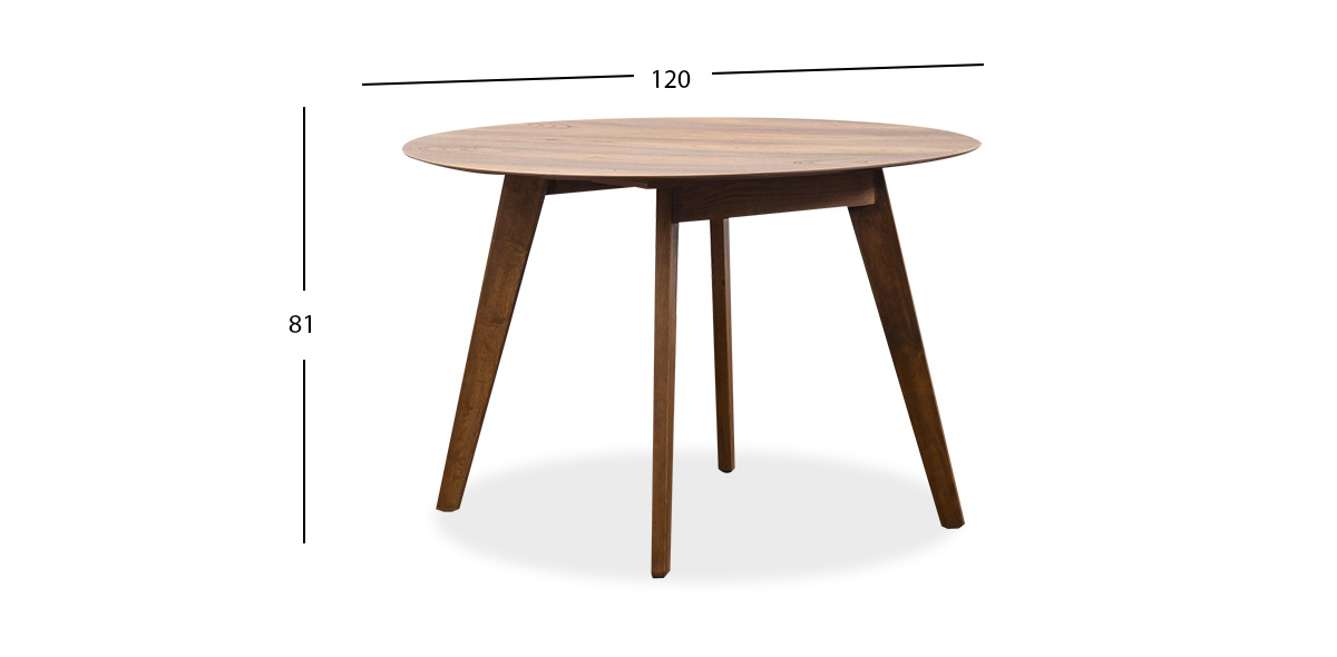 Mesa Comedor Redonda 120 Cm Marbella Café