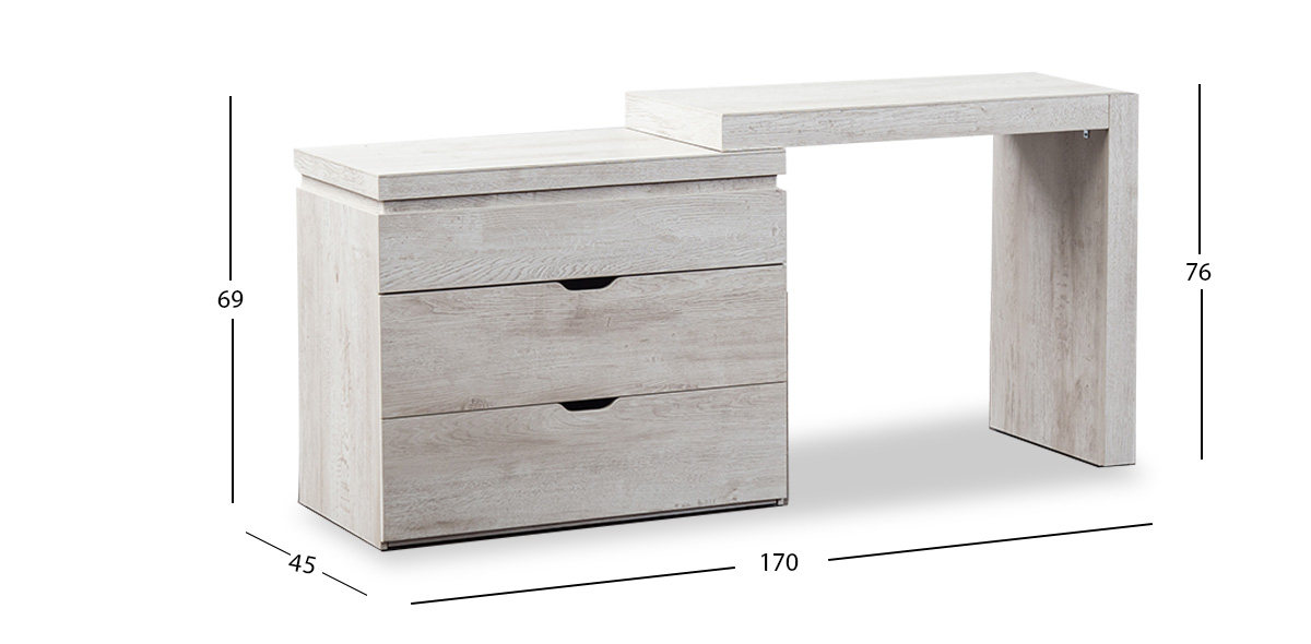 Cómoda Con Escritorio Haití Blanco
