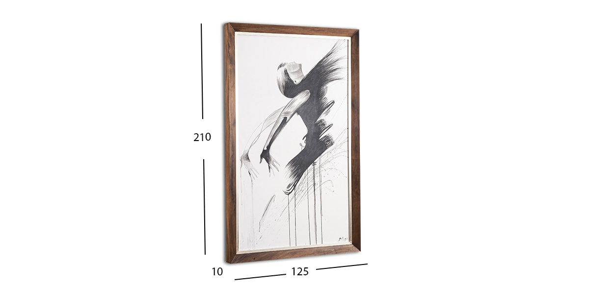 Cuadro Decorativo Parota Bailarina Plata