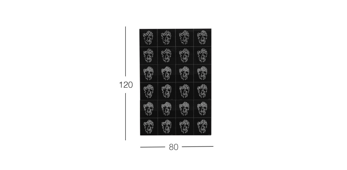 Cuadro Figura Calaveras Cristal GD-9286