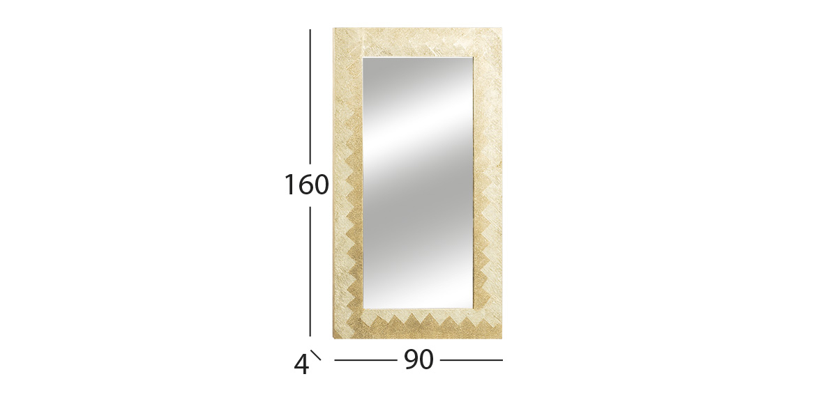 Espejo Decorativo 160x90 Cm Oro Rombo