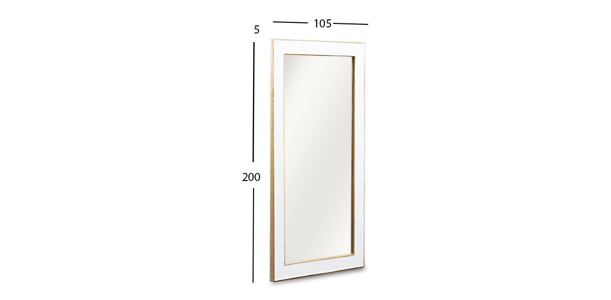 Espejo Rectangular 200x105 Cm Codil Blanco