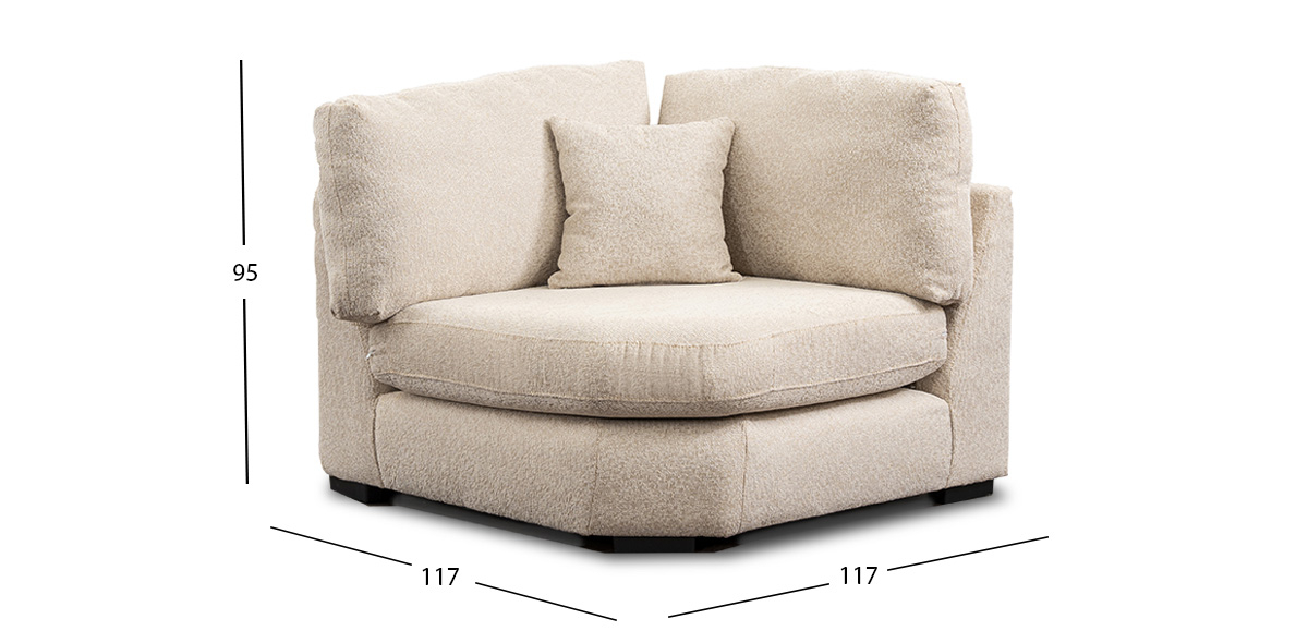 Sillón Esquinero Creta Plus Algodón