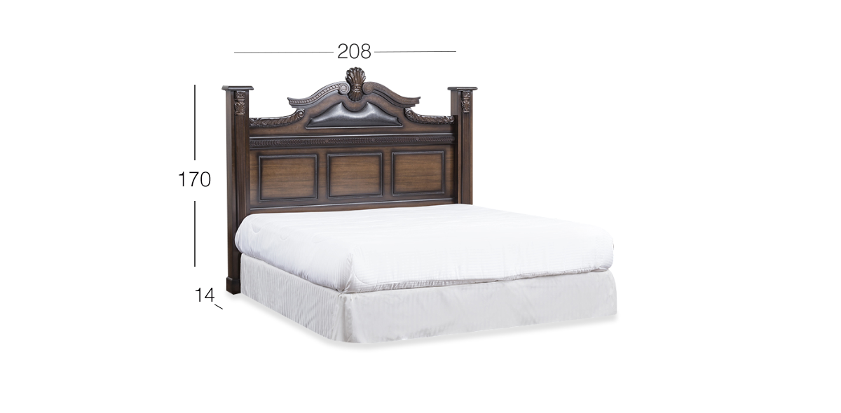 Cabecera King Size Inglesa Nogal