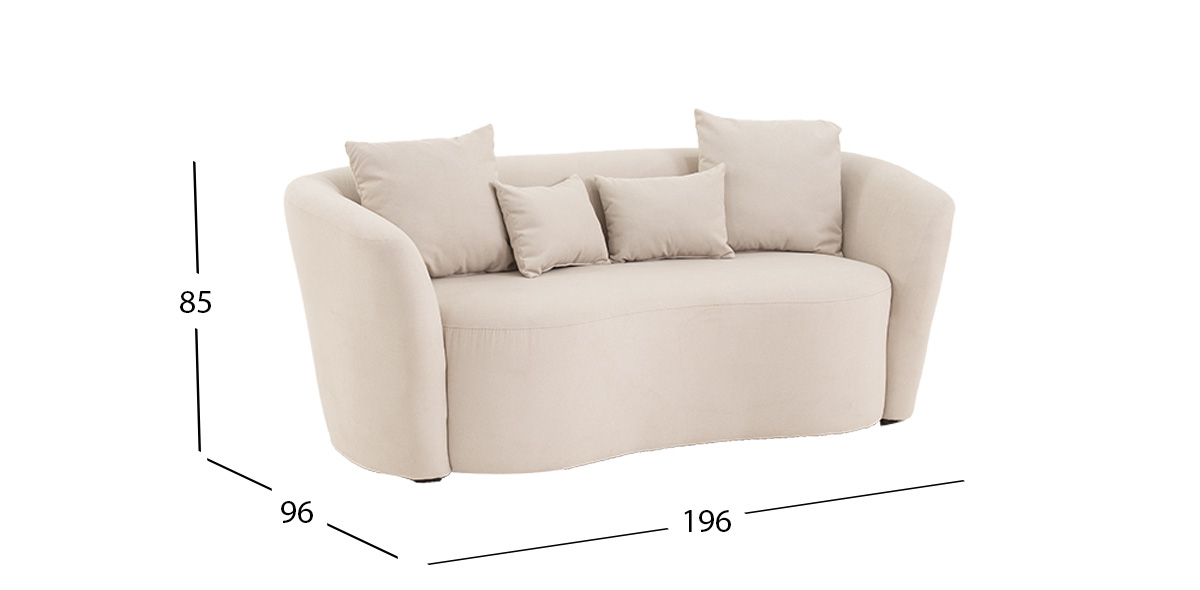 Sofá 2 Plazas Alana Beige
