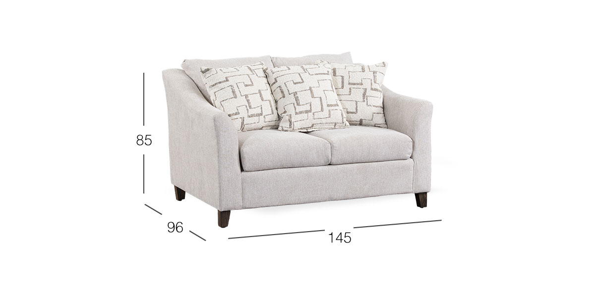 Sofá 2 Plazas Geovanna Beige