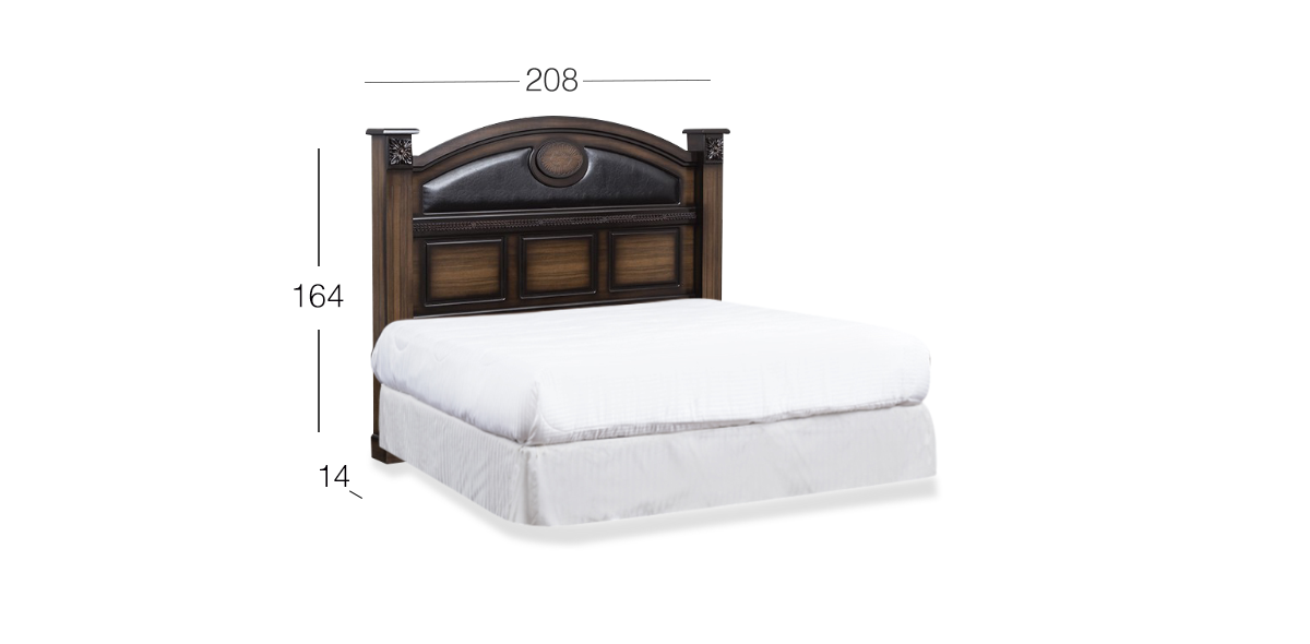 Cabecera King Size Mali Café Nogal