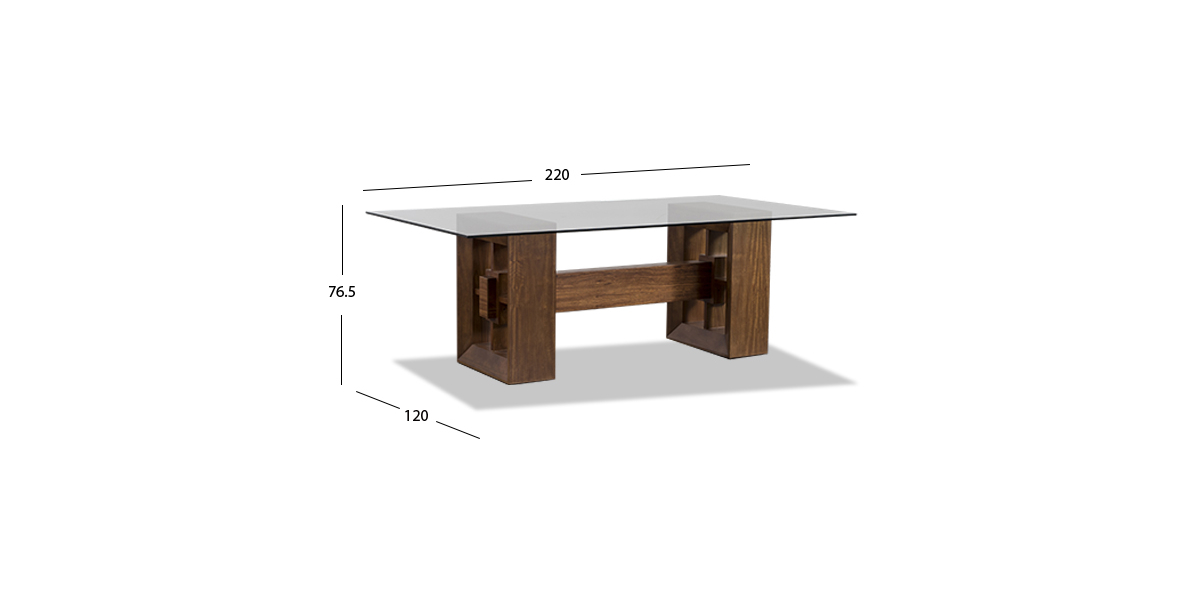 Mesa Comedor 220 x 122 Cm RectangularBerlin Tzalam