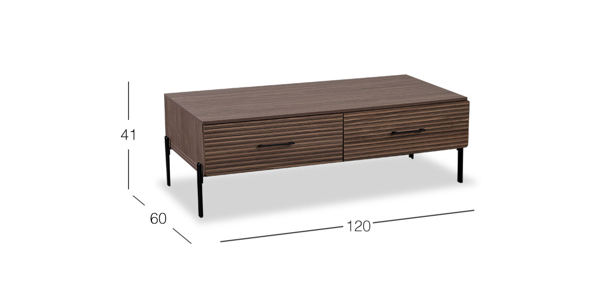 Mesa De Centro Rectangular Vanila Café