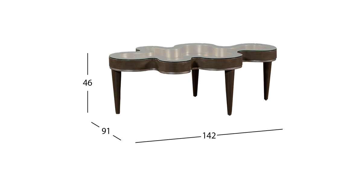 Mesa De Centro Irregular Gia Dorado