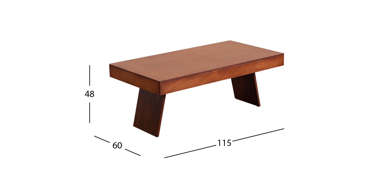 Mesa De Centro Rectangular Odette Café