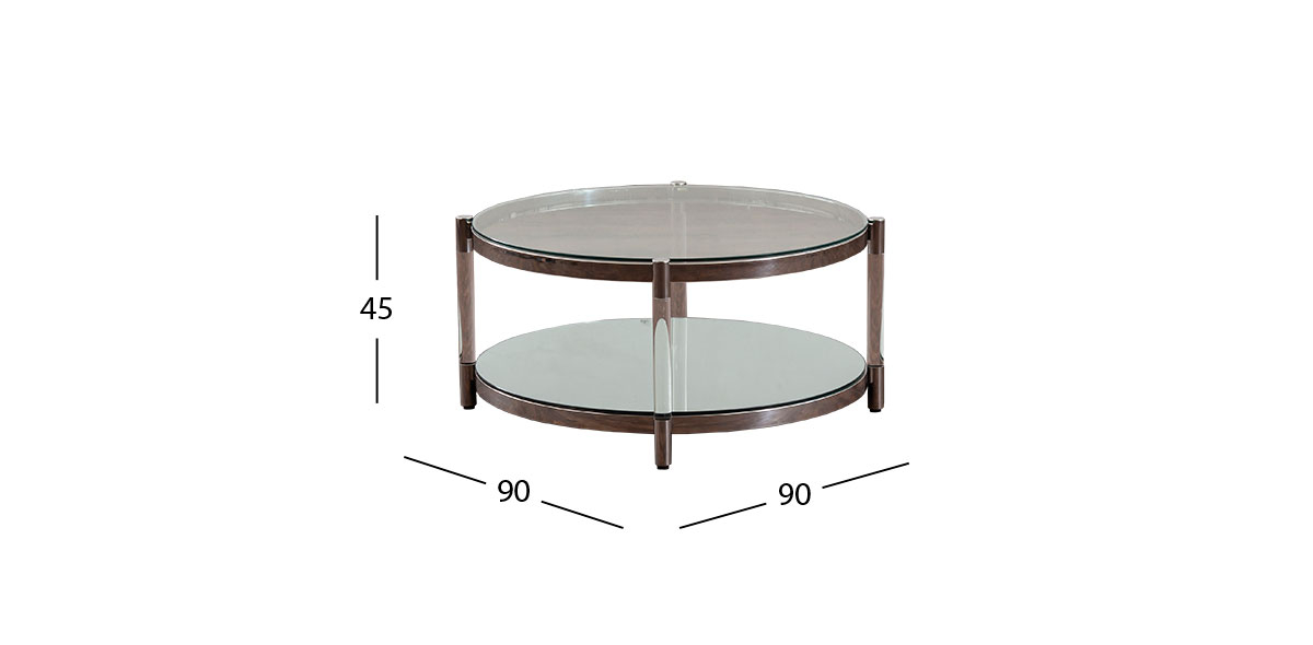 Mesa De Centro Redonda Exton Plata