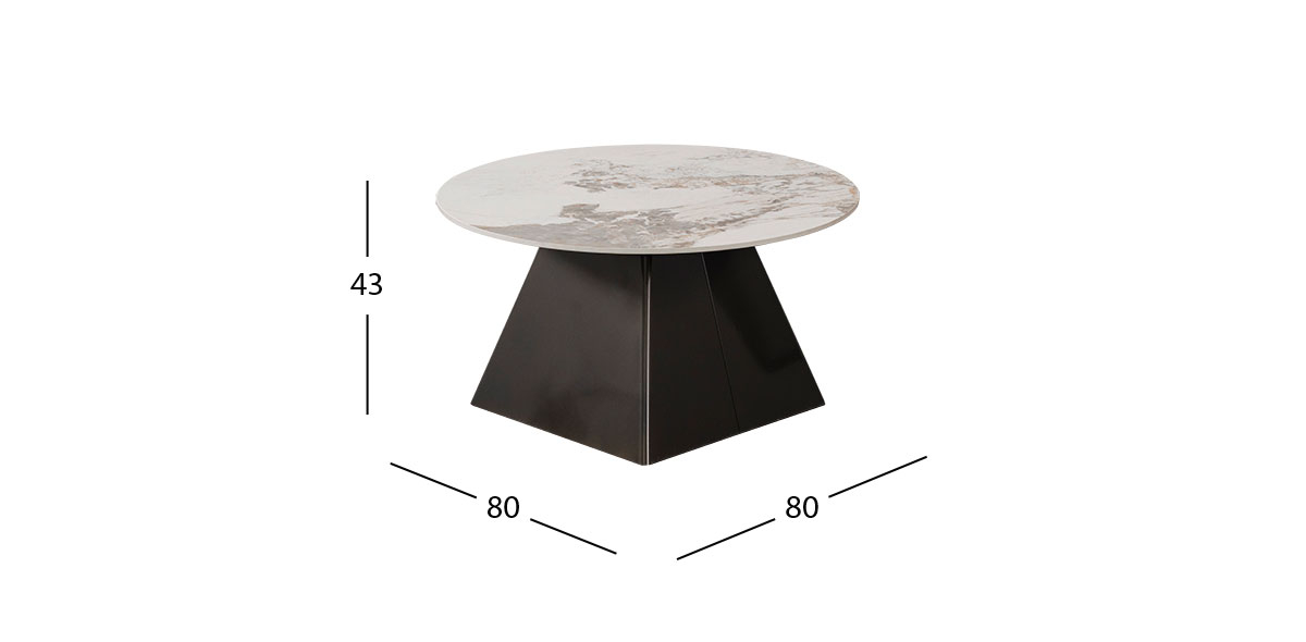 Mesa De Centro Redonda Windy Blanco
