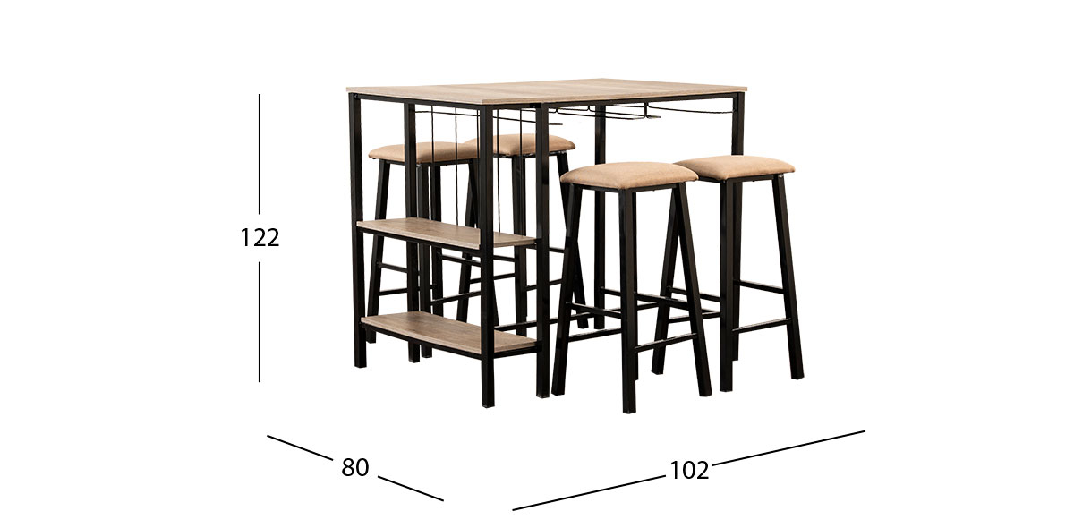 Comedor Ontario Beige 5 Piezas