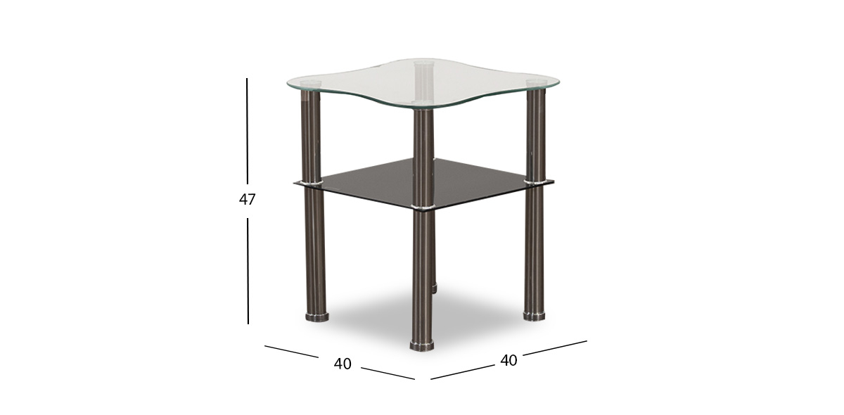 Mesa Lateral Cuadrada Andalucia Plata