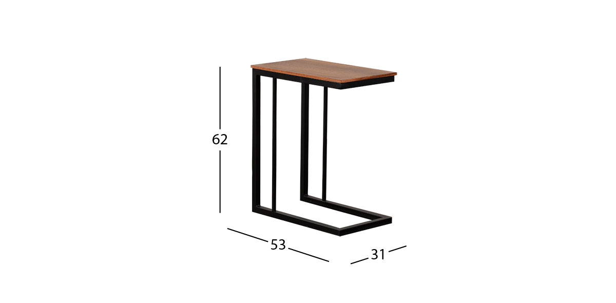 Mesa Lateral Rectangular Tammy Café