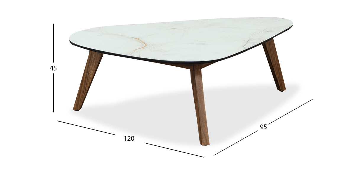 Mesa Ocasional Parota Cristal Grande Stone Gris