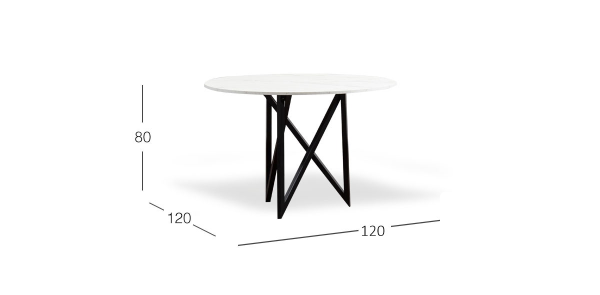 Mesa Comedor Redonda 120 Cm Nápoles Blanco