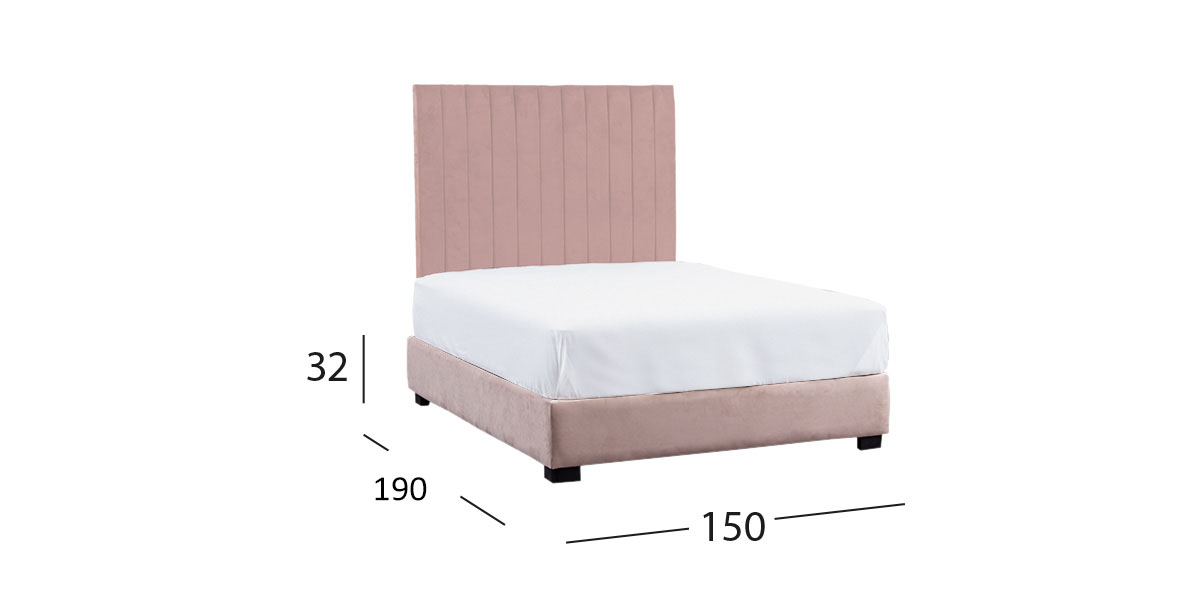 Base De Cama Queen Size Megan Rosa