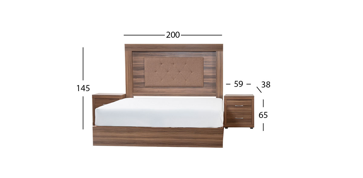 Recámara King Size Antea Café Parota 3 Piezas