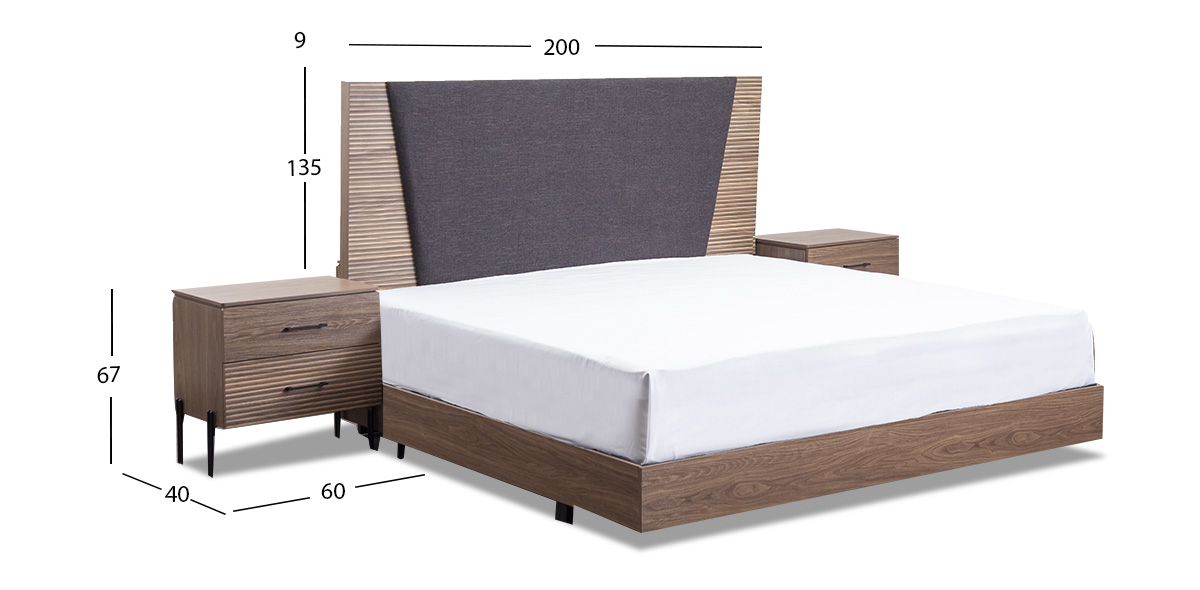 Recámara King Size Vanila Café 3 Piezas