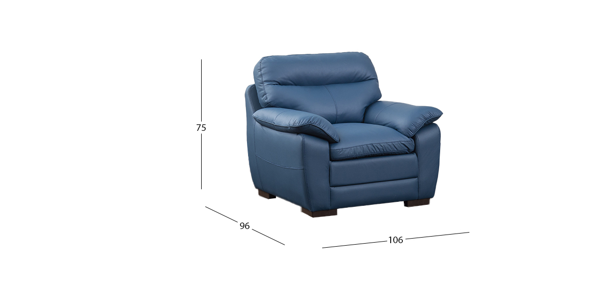 Sillón Piel Match Angels Azul (Boal)