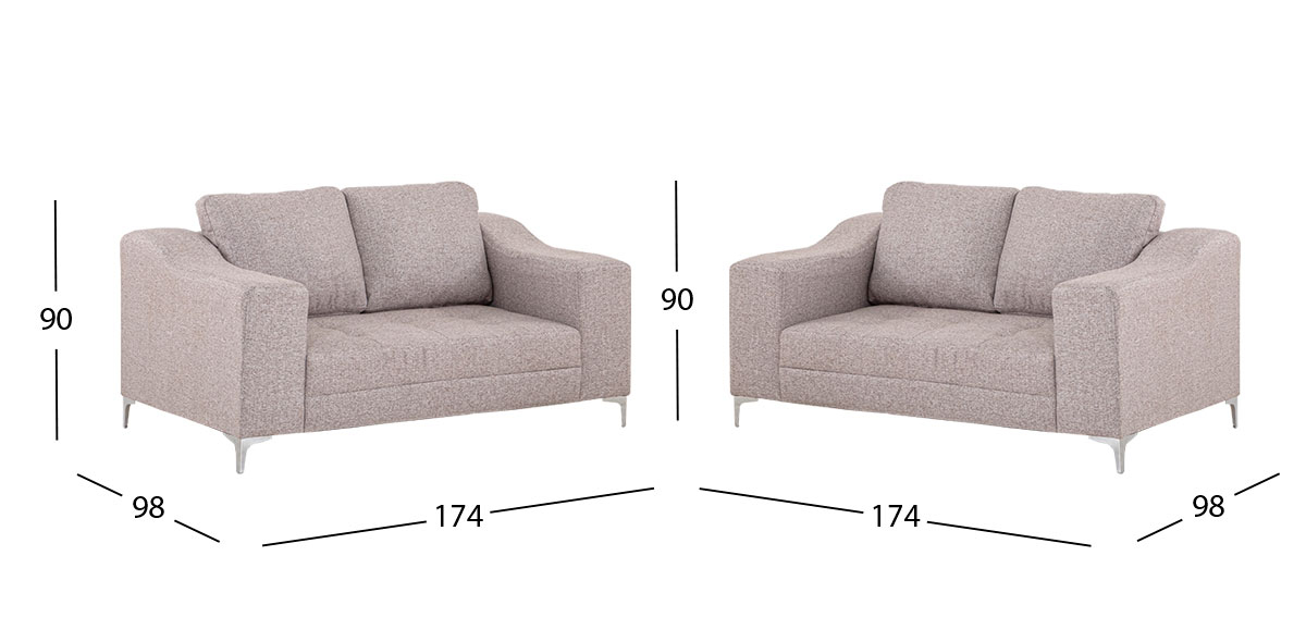 Sala Marruecos Beige 2 Piezas