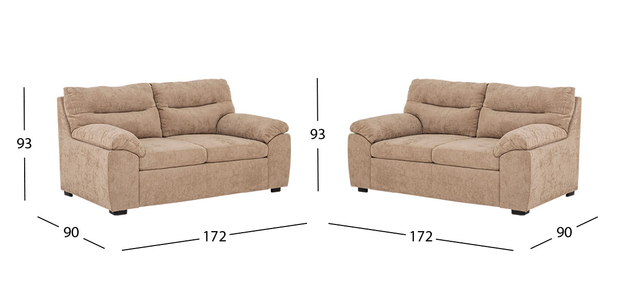 Sala Milos Beige 2 Piezas