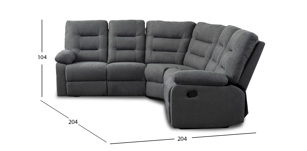 Sala Modular Con Reclinables Alina Gris