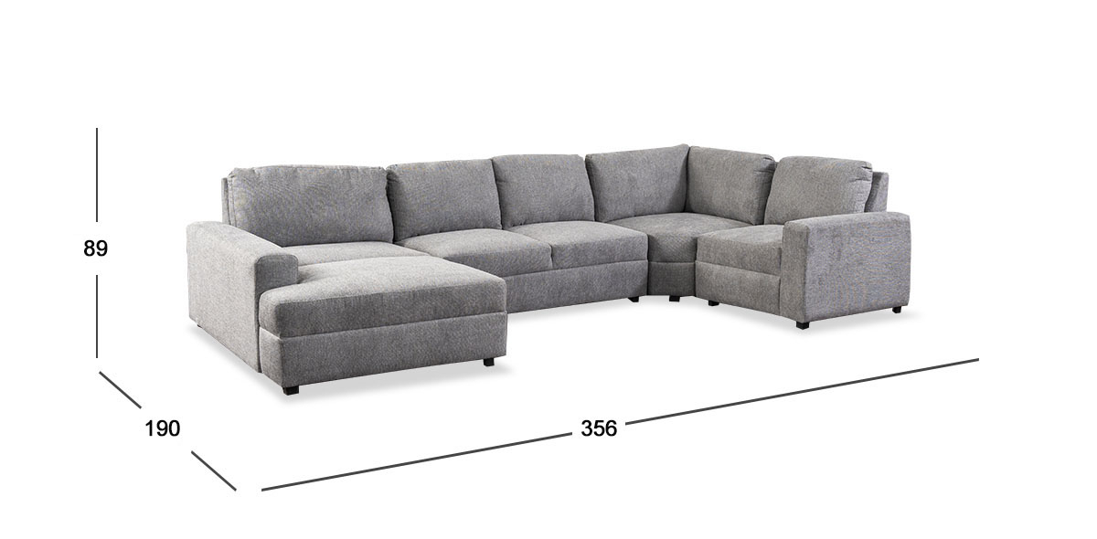 Sala Elite Gris Claro 4 Piezas