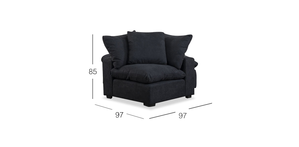 Sillón Esquinero Cotton CL Negro