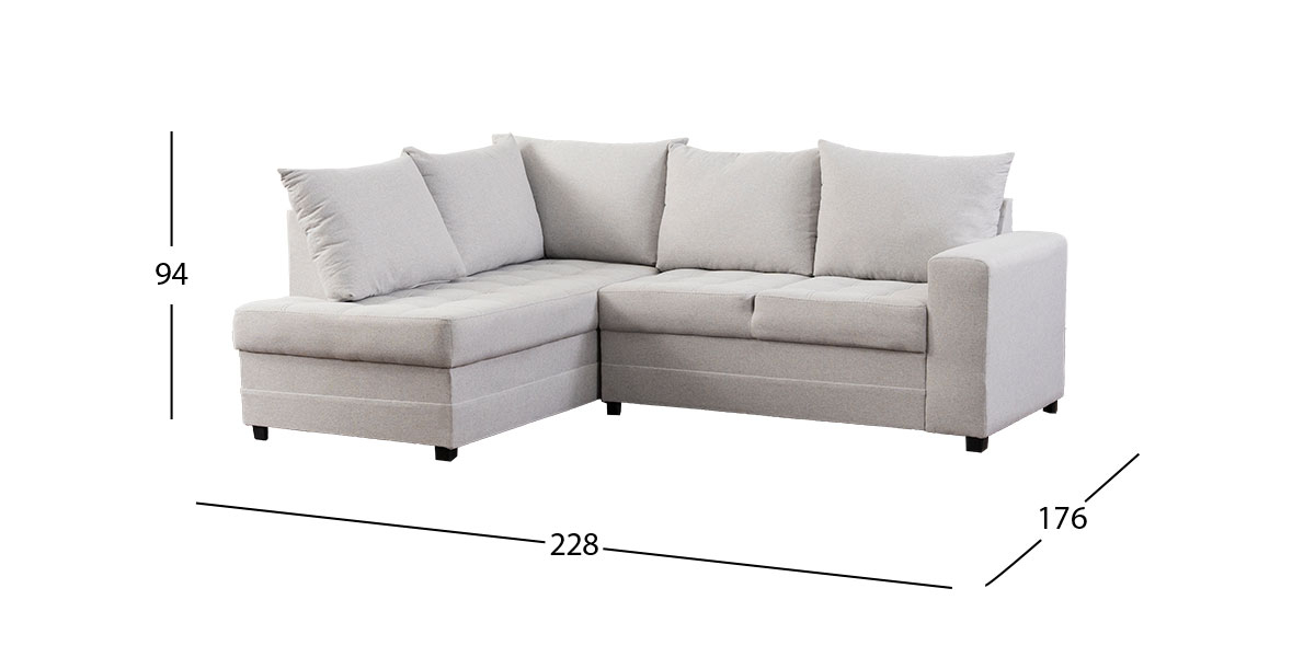 Sala Modular Izquierda Sofía Plata