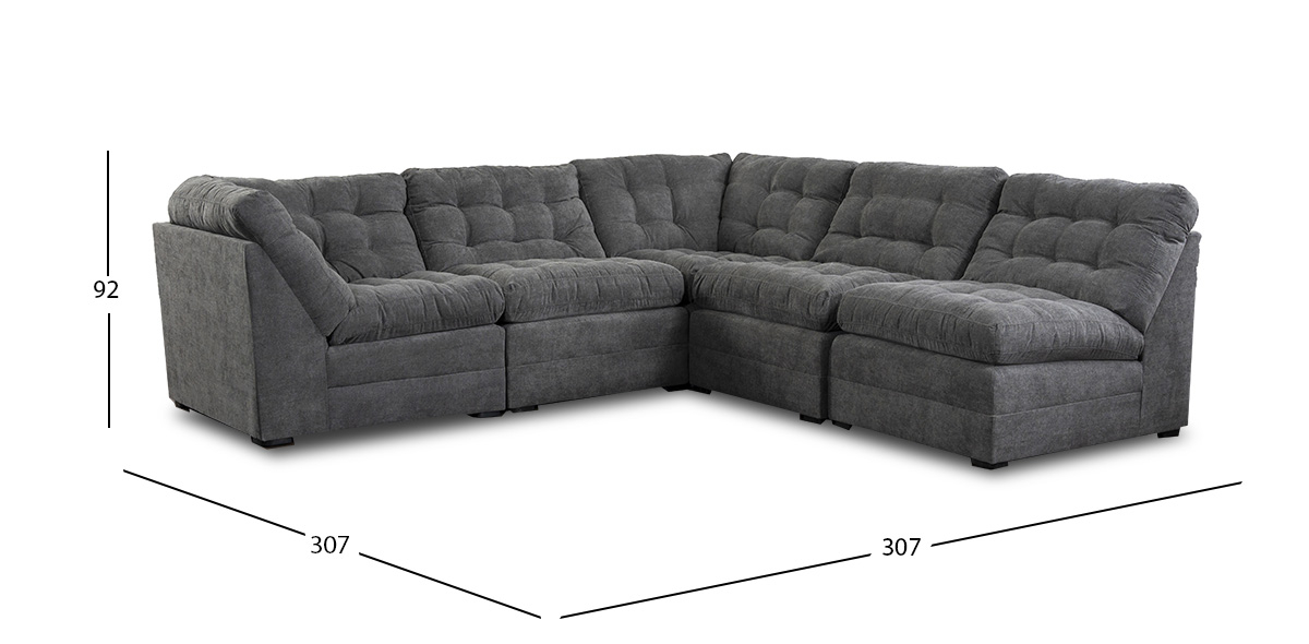 Sala Morrison New Gris 5 Piezas