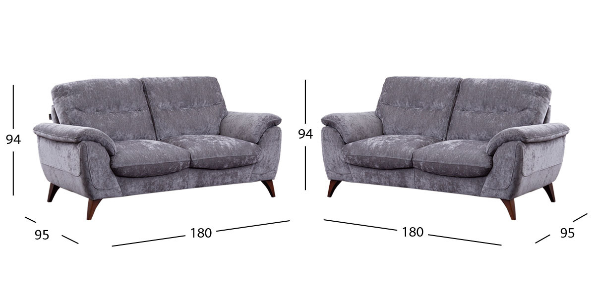Sala Slash Gris Oxford (Boal) 2 Piezas