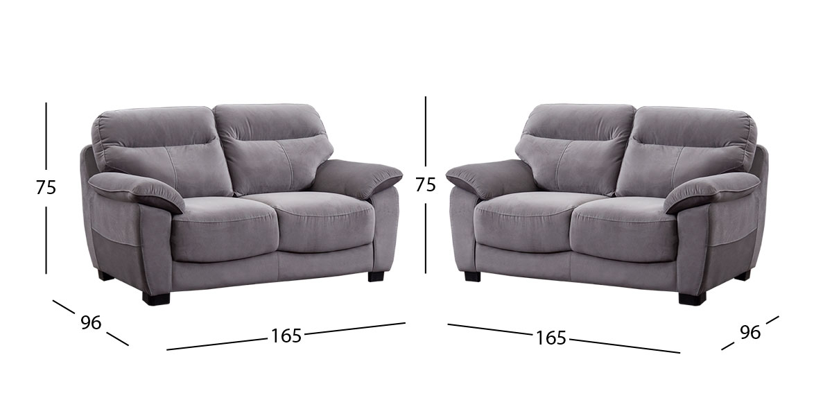 Sala Tour Gris (Boal) 2 Piezas 