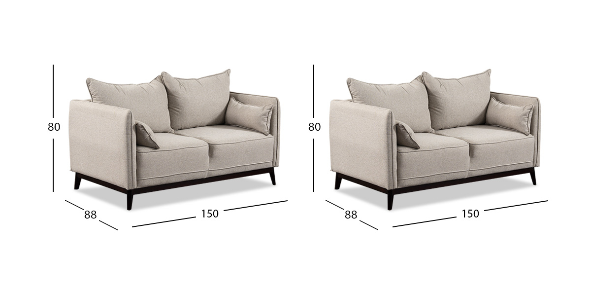 Sala Boston Beige 2 Piezas