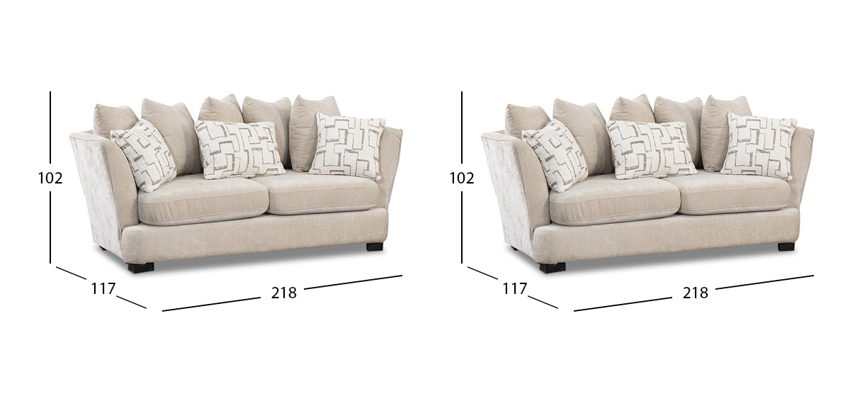 Sala Opulent Beige 2 Piezas